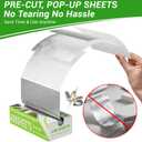 Aluminum Foil Sheets, 400 Count Tin foil, 12" x 10.6" Pre-Cut Pop-Up Dispenser for Food Wrap, Hot Dog or Sandwich Wrap, Food Storage, Baking, Catering, Restaurant, Kitchen Use (Silver, 12 Inch)