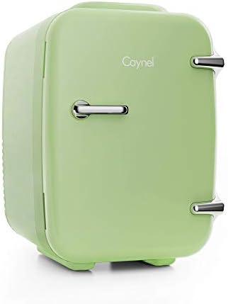 CAYNEL Mini Fridge Portable Thermoelectric 4 Liter Cooler and Warmer for Skincare, Eco Friendly Beauty Fridge For Foods,Medications, Cosmetics, Breast Milk, Medications Home and Travel