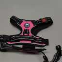 PoyPet No Pull Dog Harness, No Choke Front Lead Dog Reflective Harness, Adjustable Soft Padded Pet Vest with Easy Control Handle for Small to Large Dogs(Pink,S)