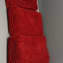 Muddy Mat Pack of 3 Highly Absorbent Microfiber Dog Door Mat and Pet Rug, Non Slip Thick Washable Area Mat Soft Chenille for Kitchen Bathroom Bedroom and Outdoor - Red Small, Medium & Large