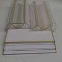 Acrylic Sign Holder 8.5X11 Clear Sign Holder,Double Sided Flyer Holder, Table Menu Holder Display Stand for Wedding Table Number (6pcs) (Gold)