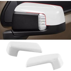 Moonlinks Compatible with 2019-2025 Chevy Silverado 1500 GMC Sierra 1500 Side Mirror Cover, White LH & RH Side Door Exterior Rearview Mirror Cap Trim for Silverado 1500(1 Pair