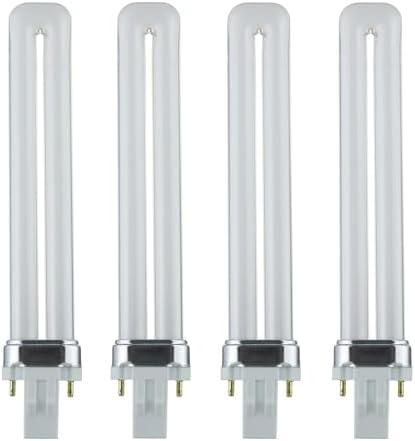 SATZOL 4 Pack 13W GX23 2 Pin Base Bulb 4100K PL-S 13W CFL Light Bulb Replacement for Sylvania 21135 CF13DS/841- Philips 146878 PL-S 13W/841 and GE 97572 F13BX/841