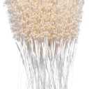 ZJJZGYXINTAI 60 Pieces Pearl Stick Stems Bouquets, 4mm Bead String Garland Beaded Spray Filler Floral Arrangements Tree Picks Wedding Party Decoration, Christmas Tree Picks (Ivory)