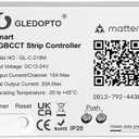 GLEDOPTO Matter RGBCCT LED Controller 20A Current Max for PWM Analog LED Strip Light APP Voice Control RGBW RGB Dimmable Work with Homekit Google Amazon Echo Alexa (Matter Hub Required)