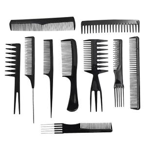 10 Pcs Comb Set for Hair Stylists - Professional Variety Pack with Combs for All Hair Types and Styles