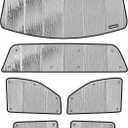 Sunshade Set Compatible with 2019-2024 Chevrolet Silverado/GMC Sierra 2500 3500-Crew Cab-Rear Tailgate Sunshade Non-Open