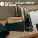 EVEO Vinyl Record Cleaning Kit - 4-in-1 Premium Vinyl Record Cleaner & Vinyl Cleaning Kit with Velvet Brush, Vinyl Cleaner Liquid, Duster & Turntable Stylus Gel