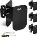 TOBUMO 4 Pack E-Track Wheel Chock for E-Track System |E Track Motorcycle Wheel chocks for Dirt Bikes|E-Track Accessories for Enclosed Trailer E-Track Wall Mount Motorcycle Tire for Garages Trailers, Black