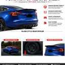 Duckbill Rear Spoiler Lip Compatible with 2017-2023 Tesla Model 3