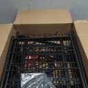 28-Inch Pot Rack Wall Mounted, 2-Tier Pots and Pans Hanger with 12 Hooks, Pot and Pan Hanging Rack for Wall, 6 Pot Lid Holders, Heavy-Duty Pot Hanger for Kitchen Cookware and Utensils, Black