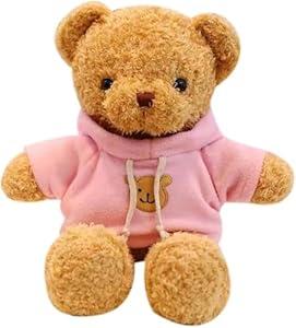 Hgplvxj Teddy Bear Stuffed Animal, Soft Cuddly Teddy Bear Plush Toy, Birthday Christmas Valentine’s Day Gift for Kids Girlfriend (Pink-B, 11.8inch)