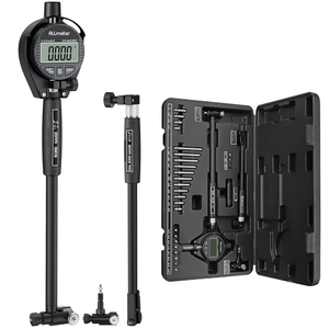 Dial Indicator Bore Gauge with 0.7"-6"/0.0005" Measuring Range Dial Bore Gauge Set with 23PCS Anvils & 6" Measuring Depth for Engine Cylinder Deep Engine Hole Cylinder Measurement Gage