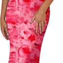 PRETTYGARDEN Women's 2026 Summer Floral Spaghetti Strap Maxi Dress Stretch Sexy Bodycon Dress Backless Slip Long Dresses (Pink, XXL)