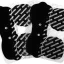 MASTOGO Tens Unit Wireless Electrode Pads, Replacement Electrode Pads with Standard 3.5mm Snap-on Connectors(4PCS/Set)(Black)