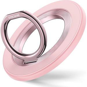 SYNCWIRE Magnetic Phone Ring Holder for MagSafe, 360 Rotation Cell Phone Grip Stand Finger Ring Kickstand Two-Sided Magnet Compatible with iPhone 17 Pro Max 16 15 14 13 12 MagSafe Accessories