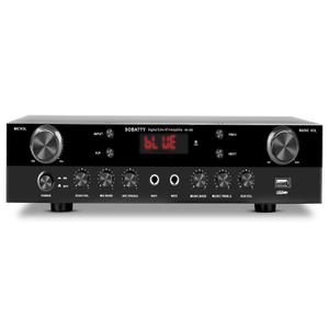 Stereo Receivers Home Audio Amplifier 2.1 Channels Subwoofer Output with Bluetooth 5.0, USB,2 Mic-in, Echo, RCA, Coaxial Input,for Home, Karaoke,Theater Speakers Stereo Receivers Home Audio Amplifier 2.1 Channels Subwoofer Output with Bluetooth 5.0, USB,2 Mic-in, Echo, RCA, Coaxial Input,for Home, Karaoke,Theater Speakers
