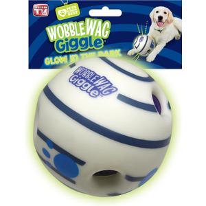 Wobble Wag Giggle Glow in the Dark | Rolling Enrichment Toy for Playtime, Interactive Play for Indoor or Outdoor, Keeps Dogs & Puppies Large, Medium or Small Busy & Moving, As Seen on TV | Pack of 1