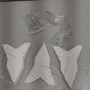 Paper Star Lantern 3PCS Christmas Paper Stars Lantern 13.78 inch 9 Points Paper Star Lantern Hanging 3D Christmas Paper Star Hanging Star Foldable for Wedding Xmas White