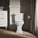 KOHLER 20455-0 Ridgewood Round Soft Close Toilet Seat, Quiet Close, Wood Toilet Seat, Home Essentials, White