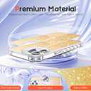 Compatible with iPhone 14 Pro Max Case Magnetic Glitter iPhone 14 Pro Max Phone Case 6.7" with Curly Wavy Frame Design [Bling & Cute][Compatible with Mag-Safe],Gold