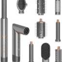 8 in 1 Hair Dryer Brush Set Air Hair Styler Curling Negative Ionic Foldable Hot Air Hair Dryer Brush, Hair Styling Tool for Curling Waves Straightening Volume Blowout Styles