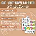 2 x (3PCS) Christian Stickers  Make Heaven Crowded Bible Verse - Waterproof Vinyl Decals for Laptops, Water Bottles, Tumblers, Scrapbooks  Faith Religous Quotes 3" x 2.6 "