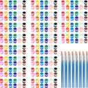 20 Pack Mini Acrylic Paint Set,12 Colors Acrylic Paints Strips for Kids&Adults Craft Paint,280 PCS Kids Painting Kit Container Strips Storage, Perfect for Home Birthday Classroom Party Favors, 0.09 Fl Oz