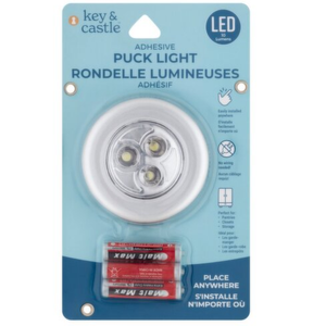KEY & CASTLE ADHESIVE PUCK LIGHT  Rondelle Lumineuses