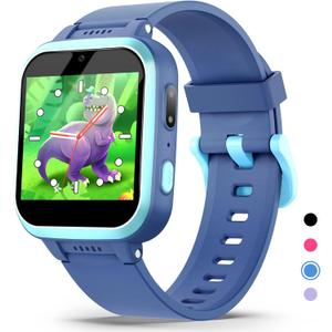 Kids Smart Watch with Puzzle Games HD Touch Screen Camera Video Music Player Pedometer Alarm Clock Flashlight Fashion Kids Smartwatch Gift for 6-13 Year Old Boys Girls Toys
