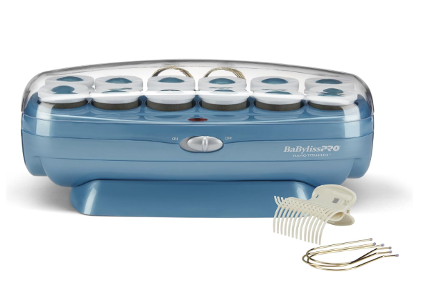 BaBylissPRO Jumbo Hot Rollers, Nano Titanium Hair Styling Tools & Appliances, 12 Count, (Pack of 1) BABNTCHV15