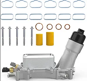 926-959 Aluminum Engine Oil Cooler Filter Housing Adapter for Jeep Cherokee Wrangler JK,Chrysler 300 Pacifica,Dodge Durango Journey Charger Challenger Grand Caravan,Ram ProMaster 1500 2500 3500 3.6L