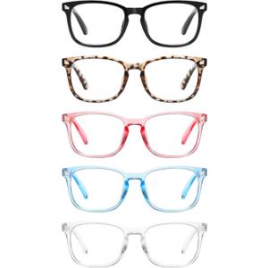 CCVOO Reading Glasses for Women/Men, Eyeglasses, Blue Light Readers for Women/Men, Computer Eye Glasses, Cheaters (B4 Mix), +1.5