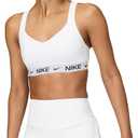 Nike Women's Indy High Support Padded Adjustable Sports Bra, White/Stone Mauve/Black, X-Large