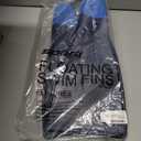 Sporti Adult-Kids Long Swim Fins, Floating Fin for Swimming & Snorkeling, Swim Flippers for Training - NavyBlue - M 8-9 / W 9-10