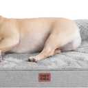 EHEYCIGA Orthopedic Dog Bed Medium Size Dogs, Memory Foam Dog Bed with Washable Removable Cover, Waterproof Pet Sofa Couch for Crate with Nonskid Bottom, 30x20x6, Grey
