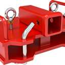 YINTATECH Dual Forklift Trailer Hitch Attachment, 6500lbs Towing Capacity by 2" Receiver, Fits Forks Up to 5.5" Wide