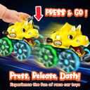 Monster Truck Toys Dinosaur Cars for Toddlers 1-3, Press and Go Cars Truck Toys for 1 2 3 4 5 Year Old Boys Girls Gift, Light Up Boy Toy Dinosaur Cars for 2 3 4 One Two Year Old Boy Birthday Gifts