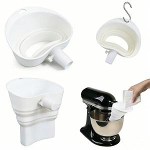 Flour Funnel for KitchenAid Mixer, Silicone Stand Mixer Funnel for Mixing Bowl, No Mess Baking Tool, Easy Pour Ingredients, Kitchen Accessories for Baking
