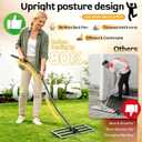 Lawn Leveling Rake -31.5''x11.8'' Heavy Duty Leveling Rake, Ergonomic Handle, Professional Ground Leveler for Yard, Soil, Grading, Gravel, Seeding, Do Not Hurt Turf, Save Effort