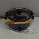 West Bend Slow Cooker 4-Quart Manual Crockery Style with Dishwasher Safe Oval Ceramic Crockpot and Glass Lid Two Temperature Settings Plus Keep Warm, 210-Watts, Black