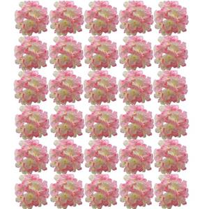 FagusHome Silk Hydrangea Heads Artificial Flowers Only Heads No Stems Fake Hydrangea Flowers for Home Wedding Decor No Stems (Pink White)