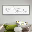 comurdyo Bedroom Above Bed Couples Romantic Bedroom If You Love Me Let Me Sleep Wall Art Decor 32"×12" Sleep Quote Over Bed Sign Modern Family Simple Large Horizontal Wall Hanging Plaque (Black)