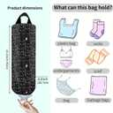 Plastic Bag Holder, Wall Mount Grocery Bag Organizer, Funny Hanging Trash Bag Storage Dispenser for Home Kitchen Cute Black Cats