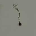 Knotted Rope Holding Natural Crystal Black Tourmaline Rough Stone Reiki Healing Necklace
