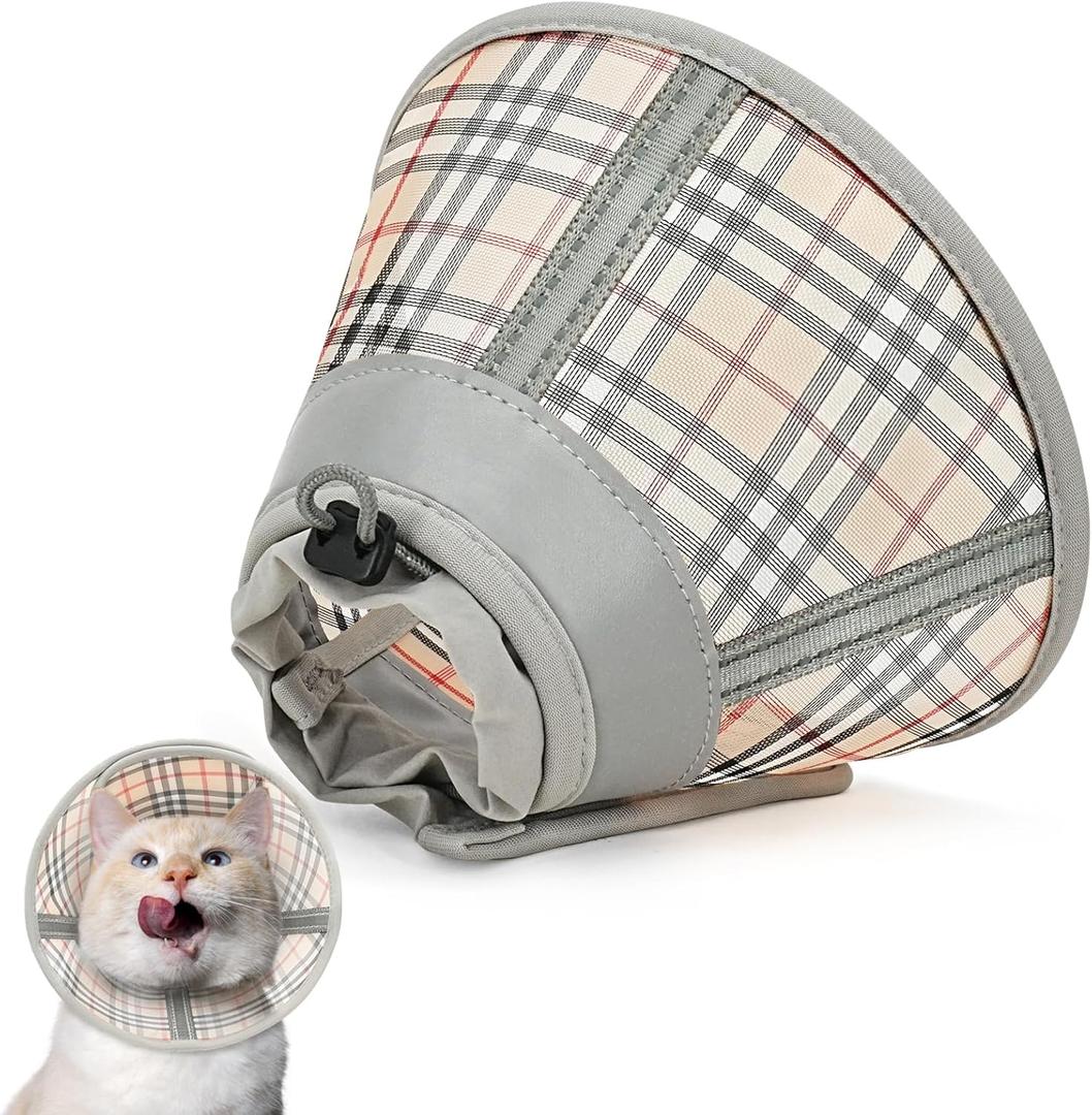 Cat Cone Collar Soft, Cat Recovery Collar for Large Medium Small Cats Kittens, Cat Cone Alternative After Surgery