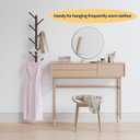 Coat Rack Wall Mount,Bamboo Vertical Hat Rack for Wall,Wall Coat Tree,Coat Hanger,Floating Coat Rack for Hats,Jackets,Bags,Entryway Bedroom (Brown)