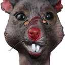 Scar Rat Head Mask Animal Mouse Mask for Halloween Costume Party Prop