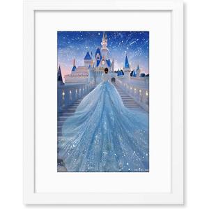 THREELOVE White 17x22 Frame with 12x18 Mat Opening Picture Frame -1PCS