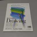 Strathmore 200 Series Drawing Paper, Tape Bound Pad, 9x12 inches, 40 Sheets (64lb/104g) - Artist Paper for Adults and Students - Charcoal, Colored Pencil, Ink, Pastel, Marker